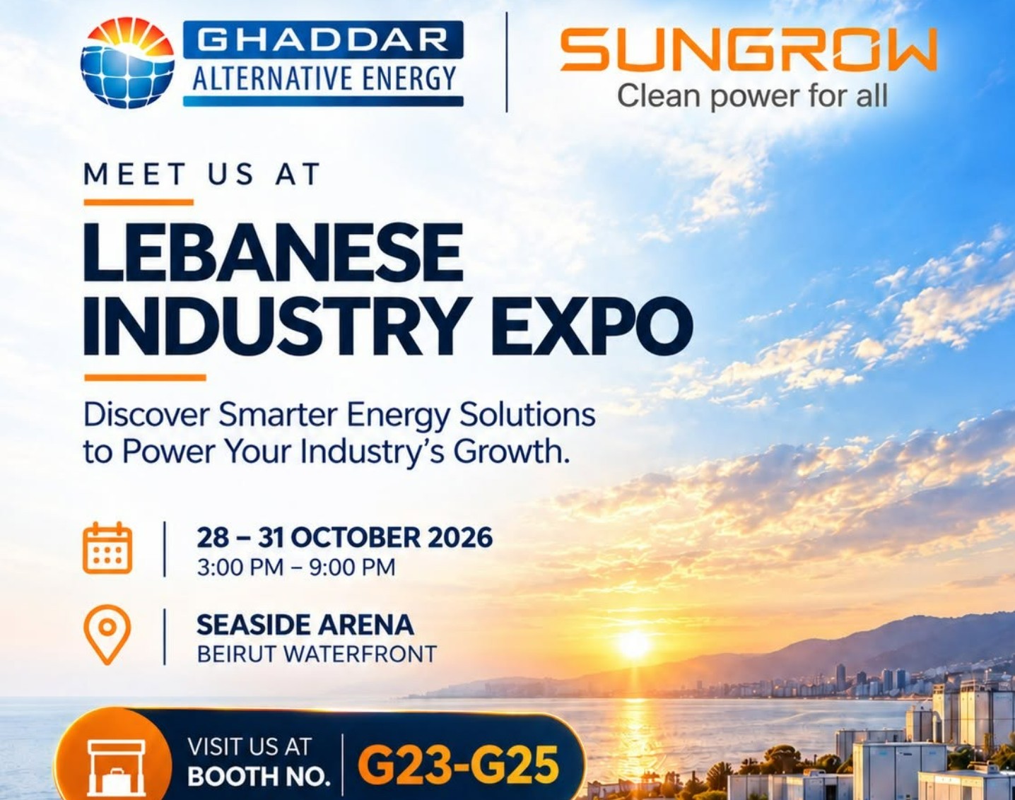 Meet Us at the Lebanese Industry Expo 2026 – Ghaddar Machinery